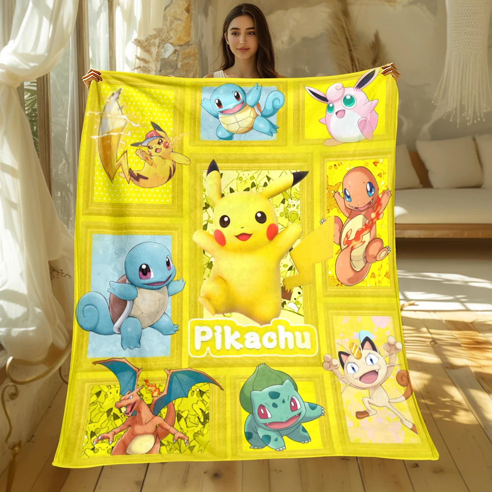 pokemon cartoon hd impresso flanela cobertores para criancas fino sofa cobertor fino cobertores de acampamento fofos presente da moda moderna 01