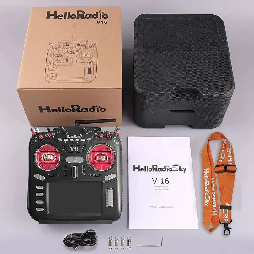 

HelloRadio V16 MAX ELRS Multi Protocol Transmitter Remote Control Support EDGETX OPENTX High-Frequency Head Touch Screen