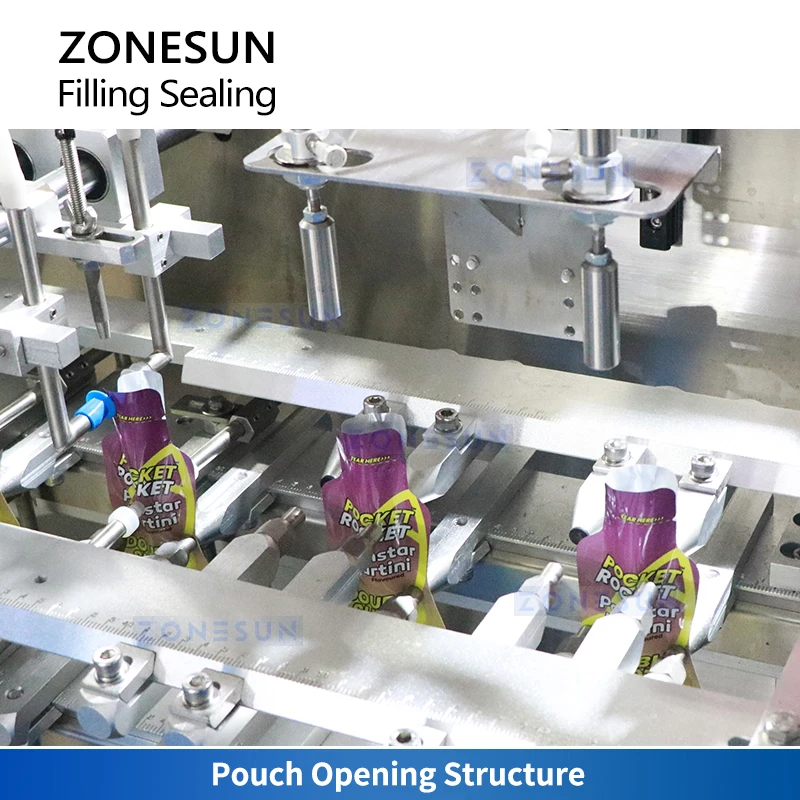 Zonesun Macchina imballatrice per sacchetti prefabbricata Macchina per sigillare il riempimento orizzontale Attrezzatura per il riempimento e la sigillatura dei sacchetti ZS-AFS03L