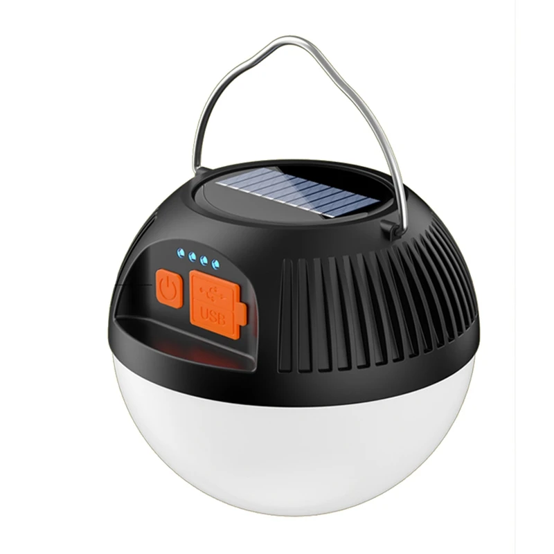 

Solar Camping Lamp USB Rechargeable LED Tent Light 3 Modes Portable Lanterns Emergency Strong Light For Outdoor Garden