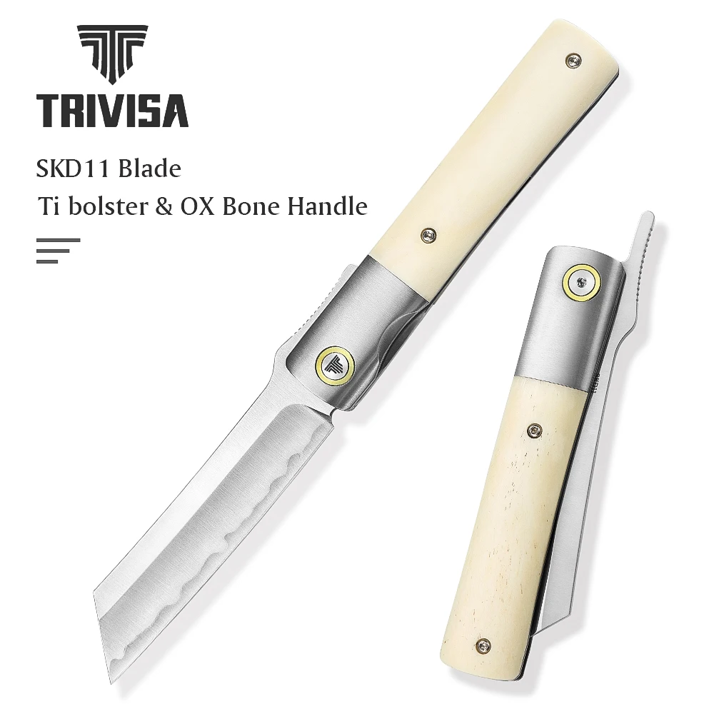 TRIVISA Japanese style Higonokami Knives,Folding Pocket EDC Knife for Men，3.66