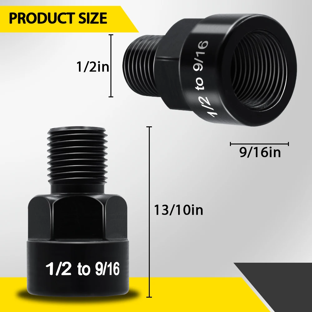 ALLTOO Bike Part Bicycle Pedal Adapter 9/16 In & 1/2 In Cranks Convert Parts Pedal Extenders Adaptors Lock Extension Accessory
