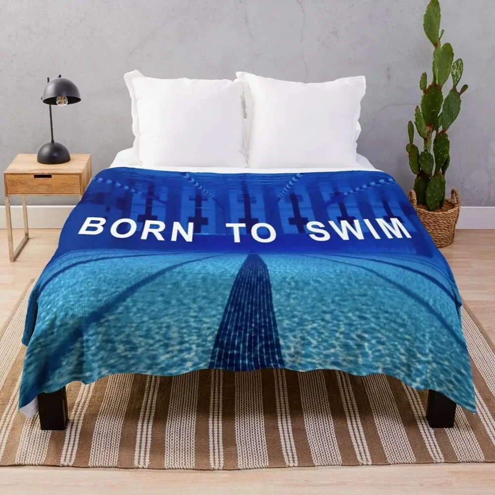 

Swimming Inspirational Quote Throw Blanket