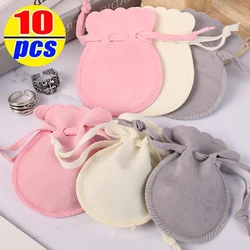 Cute Small Soft Velvet Jewelry Pouch Gourd Drawstring Bags for Gifts Ring Earrings Candy Display Storage Useful Packaging Supply