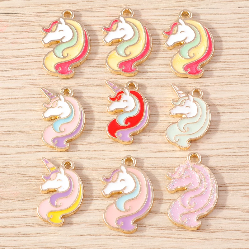 10pcs Cute Animal Charms Alloy Enamel Cat Owl Giraffe Dolphin Charms Pendant for Jewelry Making DIY Earrings Necklace Craft Gift