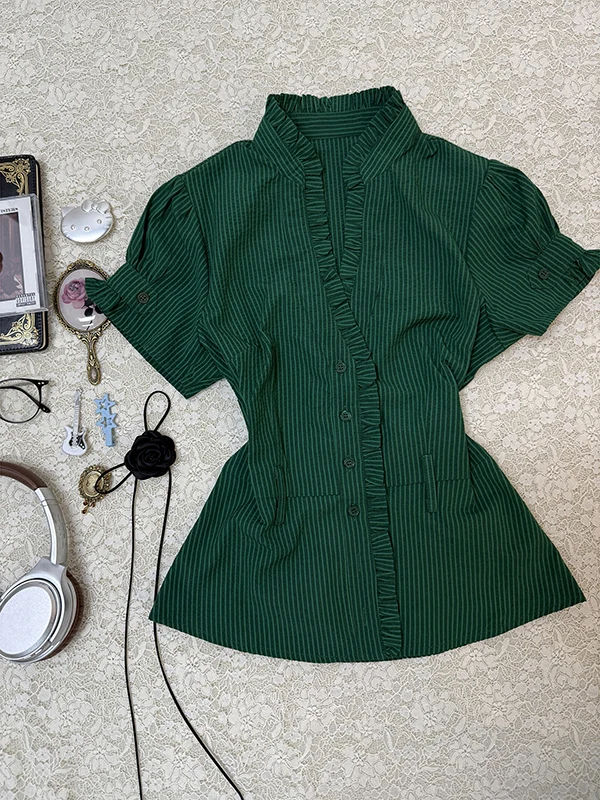 

Boya Girl Original Mint een Wood ain V-ne ort Sve irt Женский весенне-летний новый элегантный топ