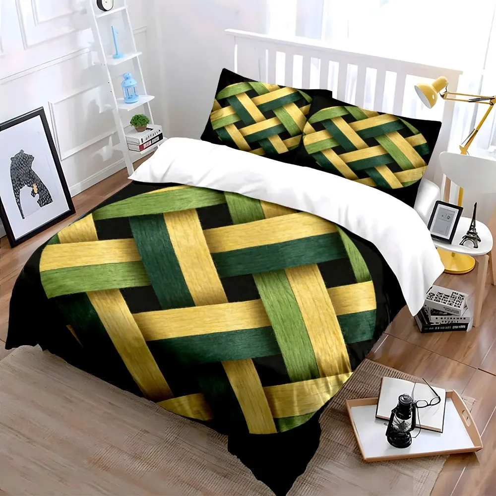 

Handwoven Straw Decor Set Soft Comfortable Duvet Cover Bedding Set Included 1*Duvet Cover & 2*Pillowcases, gift
