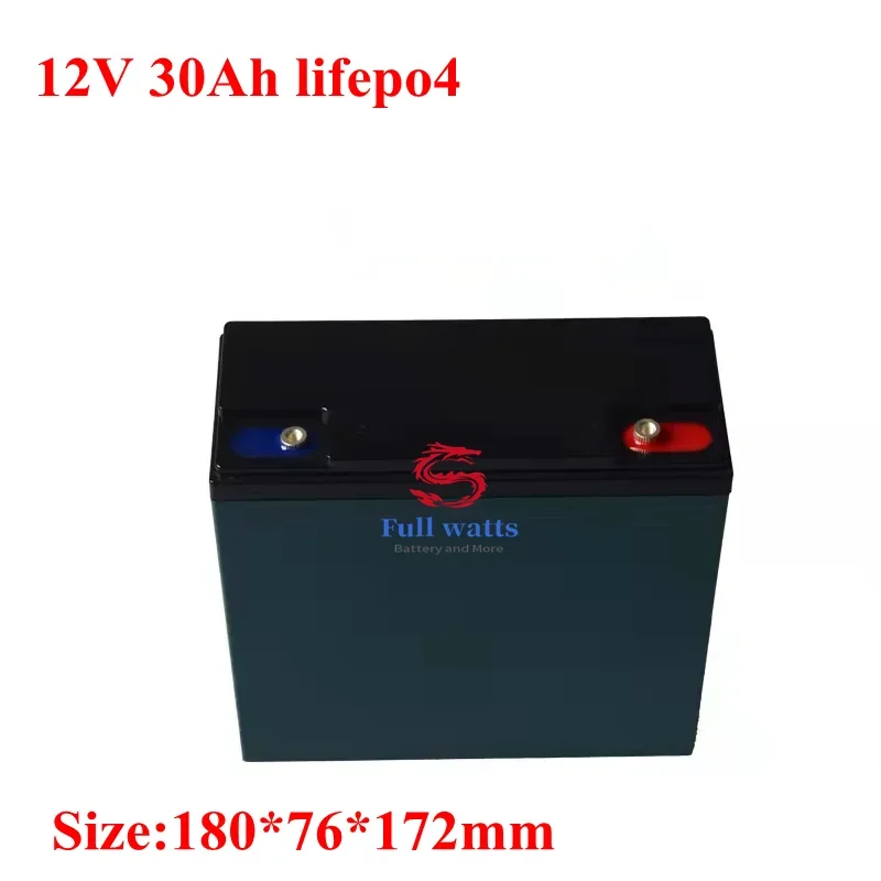 12v 30Ah lifepo4 battery pack High drain lifepo4 12v 30ah battery case BMS for Energy Storage Outdoor + 5A Charger