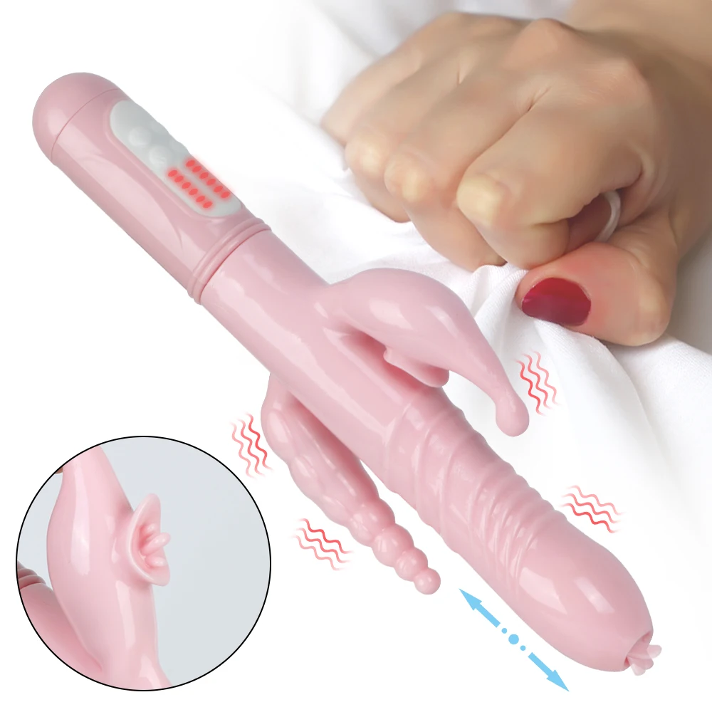 Erotic Automatic Stretching Rotating Vaginal Massager Sex Toys for Women 3 In 1 Female Masturbator Anal Plug 36+8 Modes Vibrator