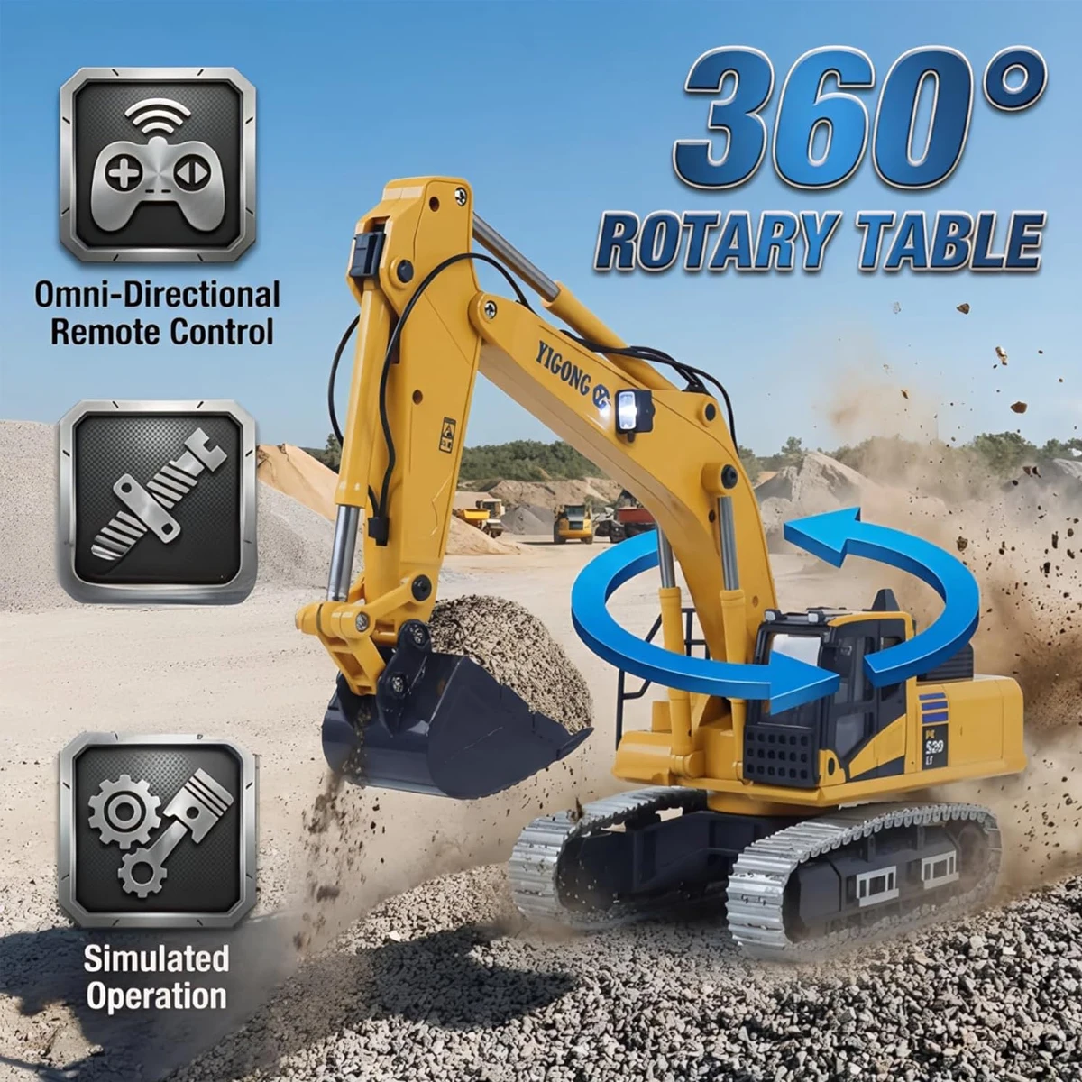 1/50 Remote Control Excavator - Heavy Equipment Games review and price