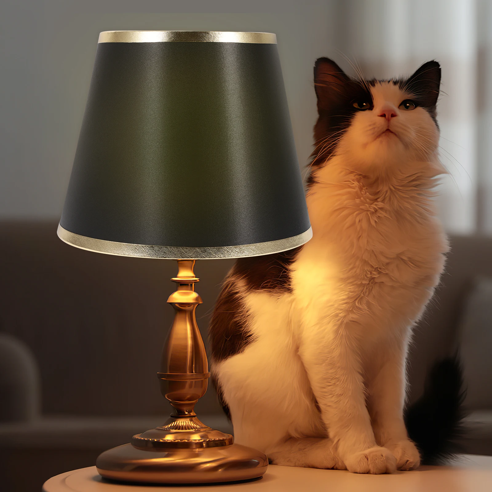 

Circular Lamp Shade Premium Fabric Light Cover E27 Replacement for Bedroom Living Room Study Modern Decor Lamp Shades