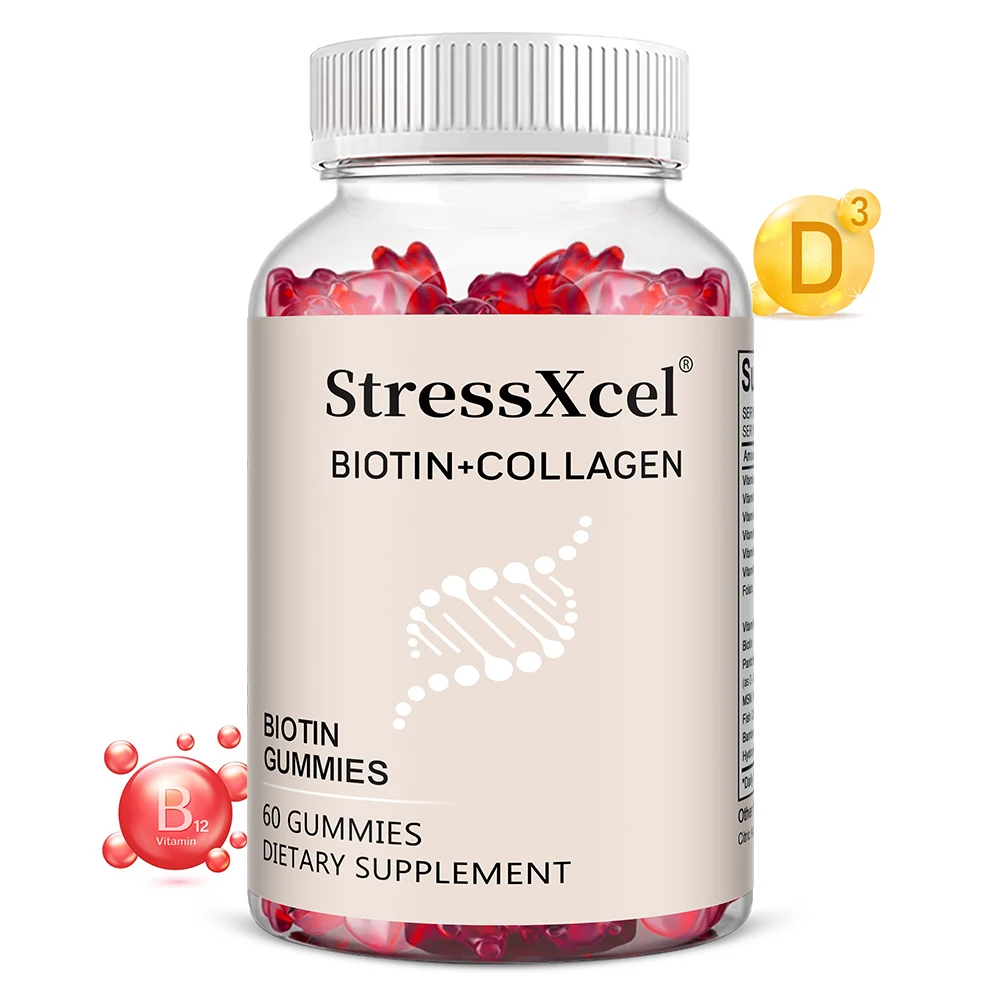 

Mixed Berry Biotin Gummies with Collagen - Supports Hair, Skin, Nails & Collagen, Brightens Skin Tone, Hair Growth Support