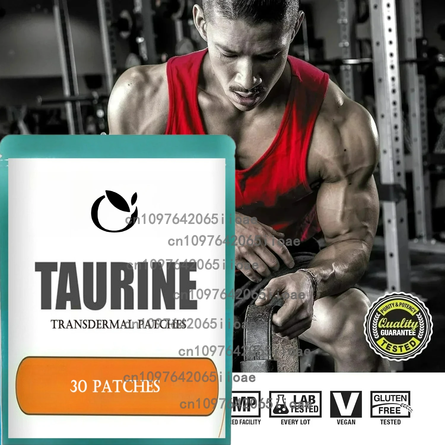 30 رقعة من رقع تورين مونوهيدرات عبر الجلد، قوة العضلات، التركيز، الذاكرة - أفضل كرياتين لنمو العضلات