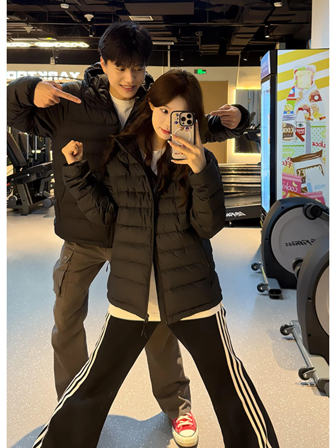 

Bla Lightweight ort down Jaet Hooded ex Autumn Winter Warm Cotton Padded Coat Couple Matching Coat Men's Women's