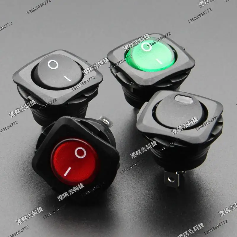 [SA]Power switch Taiwan New SCI Rocker single black round rocker switch R13-135A / B Single road black and red green--50pcs/lot