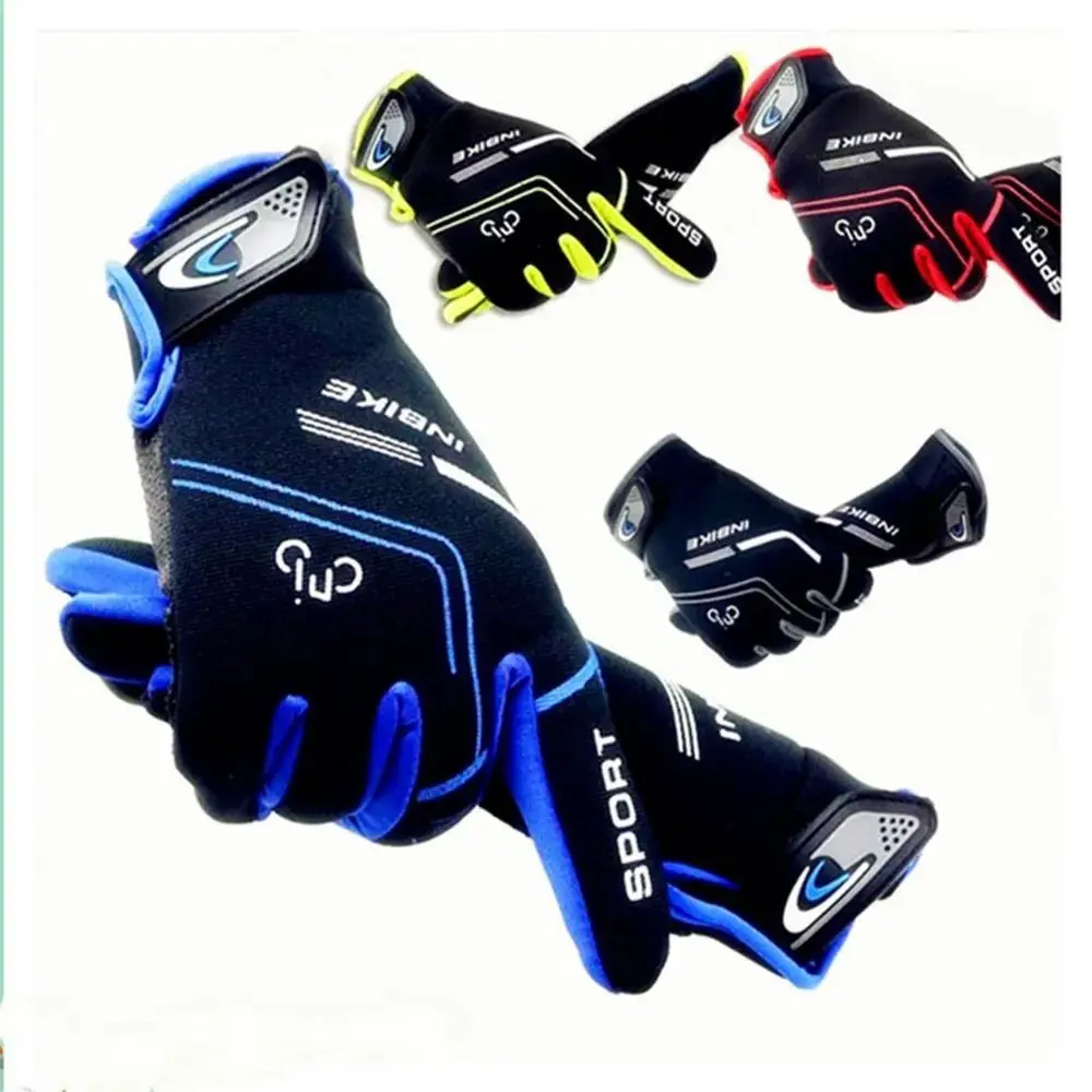 Guantes de ciclismo antideslizantes, talla única, se adapta a todos los guantes de pantalla táctil de bicicleta Dacron, hebilla antipérdida, transpirables