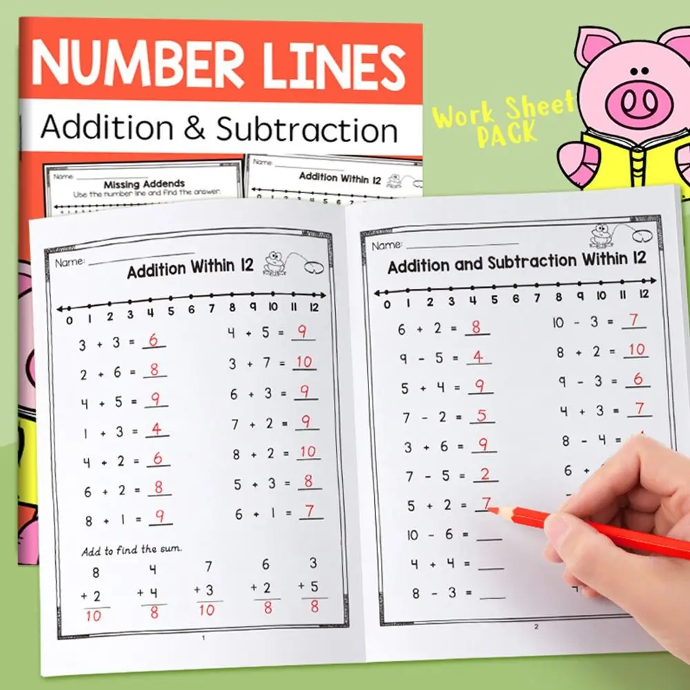 Within 20 Digit Addition Subtraction Training Book Math Decompose Handwritten Math Operation Book Arithmetic Workbook Children