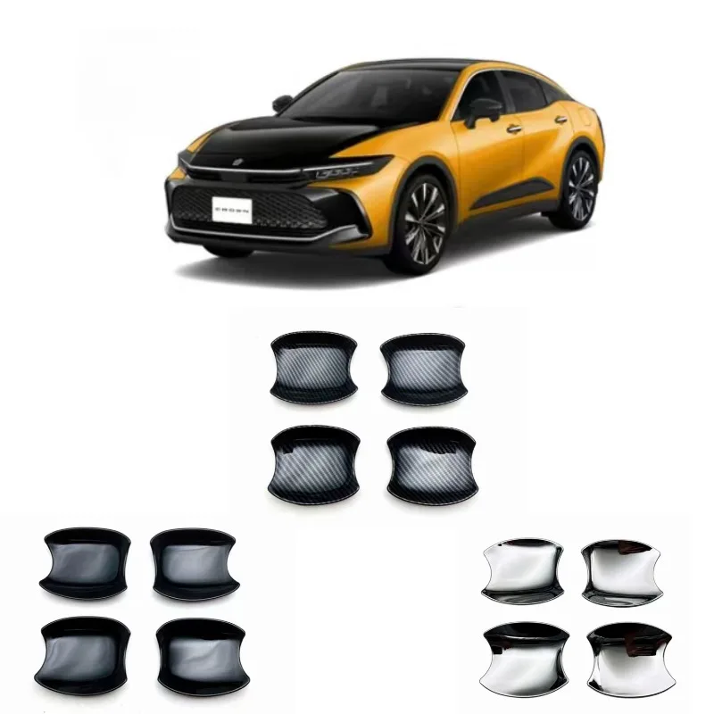 

Для Toyota Crown Crossover 2023, хромированная крышка чаши, украшение против царапин, прочная дверная ручка, аксессуары для авто украшения