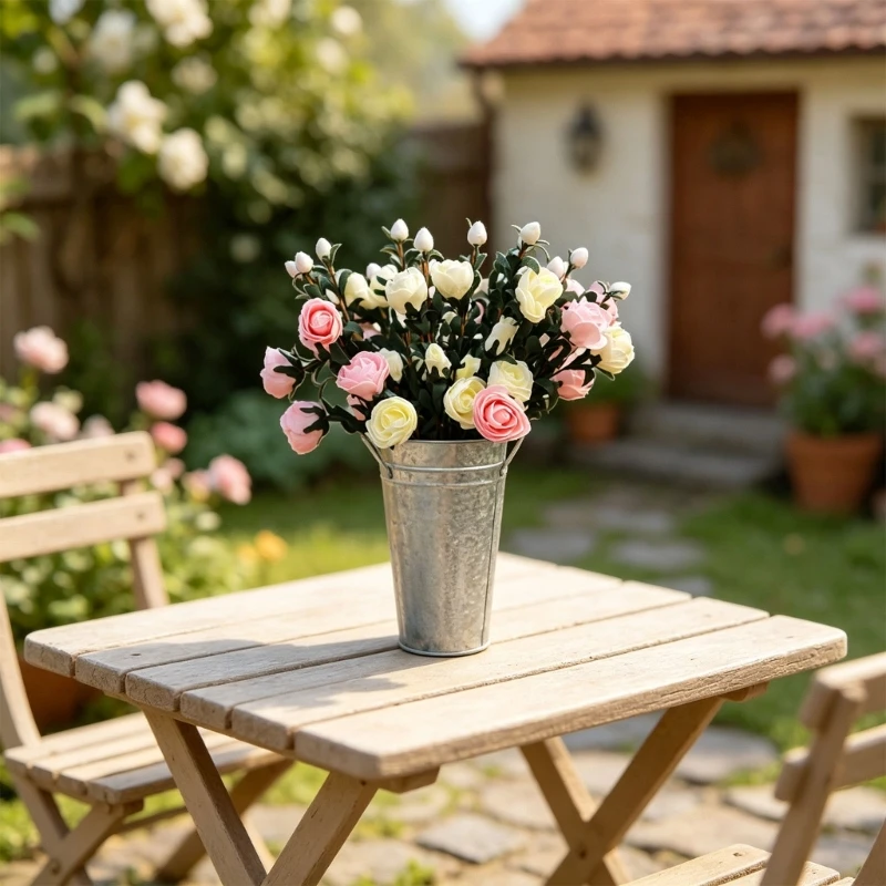  3Pcs Iron Succulents Planter Lightweight Outdoor Decoration Farmhouse Vase