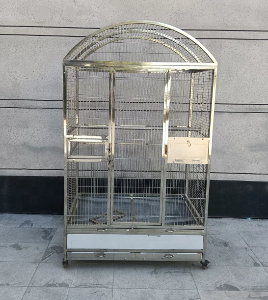 

Stainless Steel Arch Roof Parrot Cage Indoor Stainless Steel Bird Kennel Fancy Bird Cages