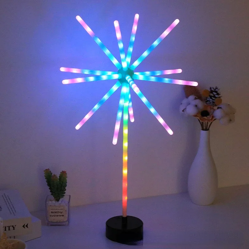 Desktop Fireworks Light Bluetooth APP Remote Control Fantasy Water Running Horse Fantasy Fan Light Music Atmosphere Light