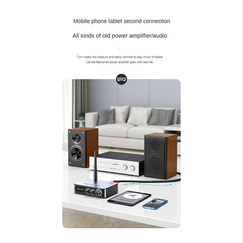 NFC Digital Display Bluetooth Adapter Bluetooth 5.1 Audio Receiver Transmitter FM Radio Singing 4 In 1 NFC Audio Adapter