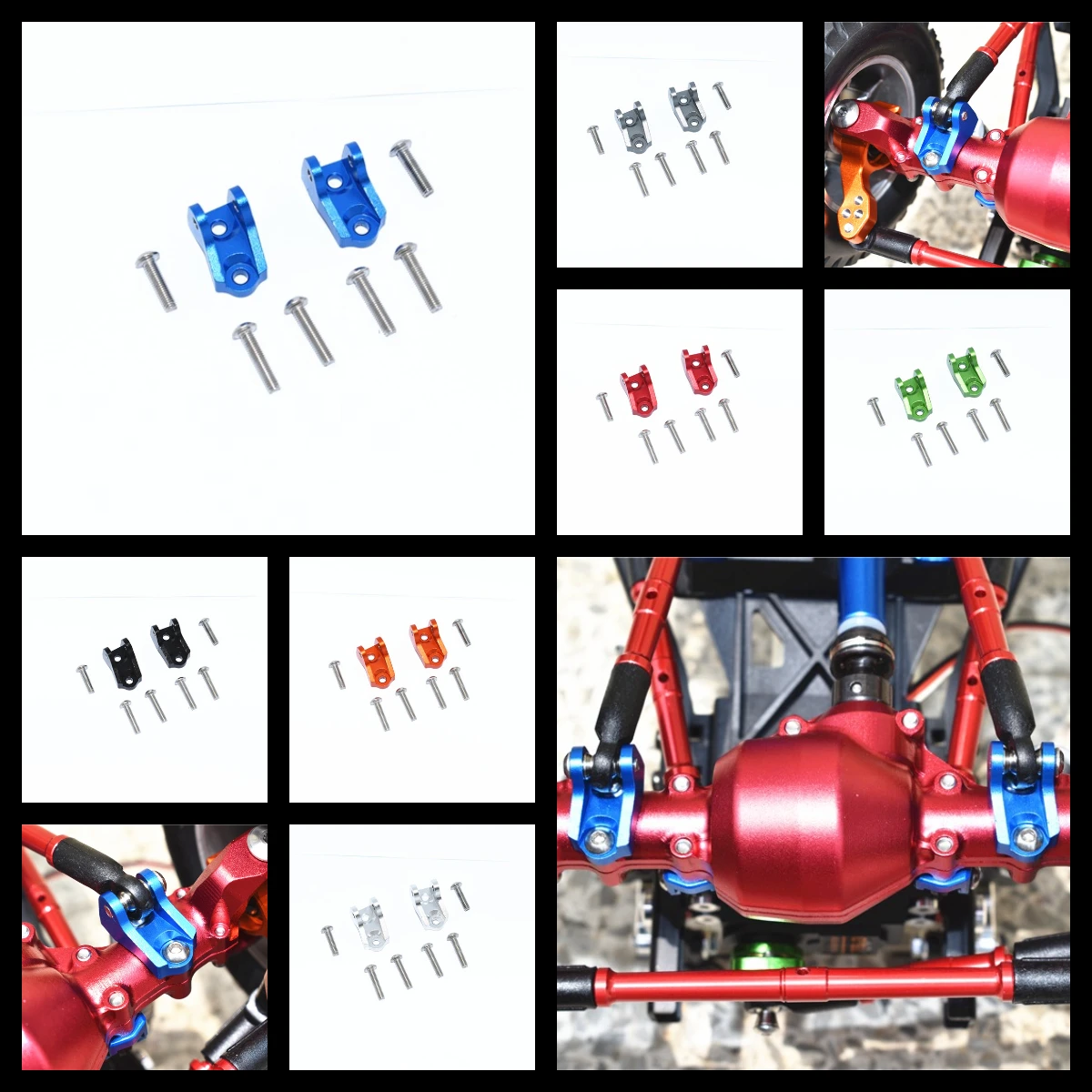 مجموعة تثبيت المحور السفلي الأمامي/الخلفي من الألومنيوم GPM لسيارة TAMIYA 1/10 R/C Mercedes-Benz