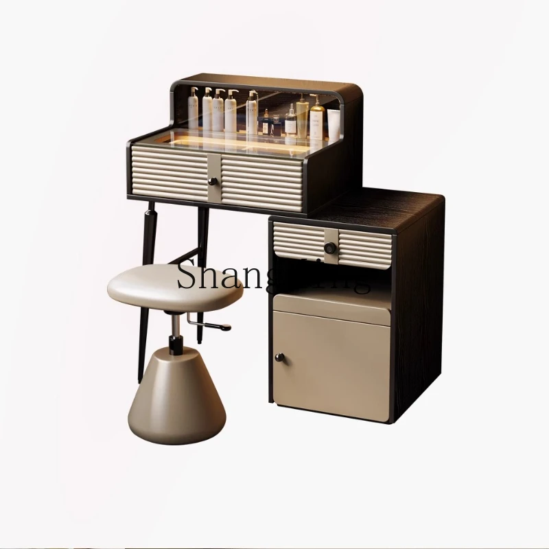 

ZYH solid wood bedside dresser storage cabinet integrated bedroom small telescopic corner bedside table