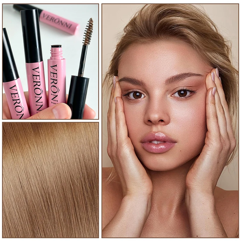 Vara instantânea de linha fina, 2 peças, cobertura rápida, corretivo de raiz de cabelo, linhas de sobrancelha e barba e longa duração, resistente ao vento e ao suor