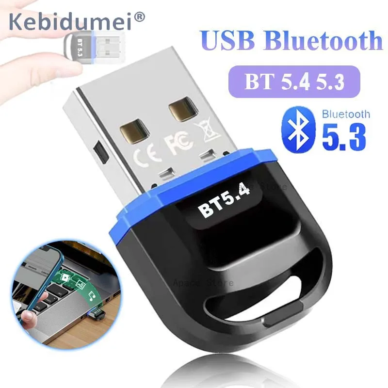 Bluetooth 5.4 USB Dongle Adapter for PC Speaker Computer Laptop Wireless Mouse Keyboard USB Adapter Music Audio Receiver