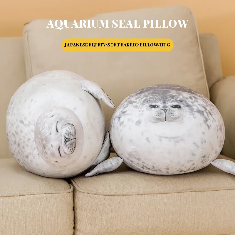 20cm Kawaii Plush Blob Seal Plush Toy Doll Pillow Chubby 3D Sea Lion Plush Stuffed Toy Baby Sleeping Throw Pillow Children Gifts