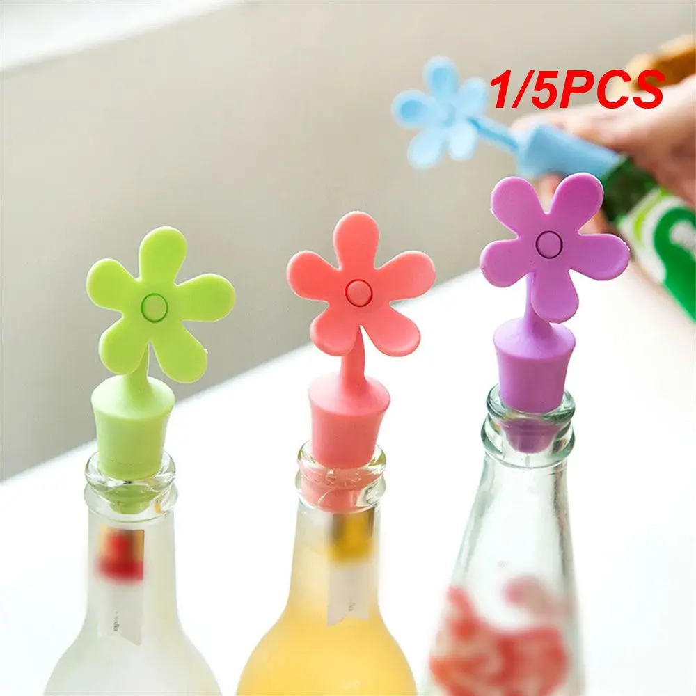 1/5PCS Household Can Be Repeated Moisture-proof Silica Gel Cork Flexible Bottle Stopper Anti-corrosion Non-toxic Resin