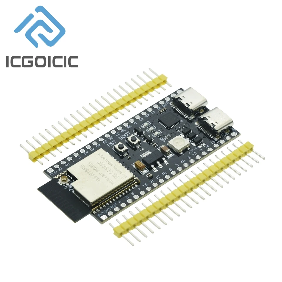 Placa de desenvolvimento ESP32-S3 MCU 2.4G Wifi + Bluetooth LE integrada S3-N16R8