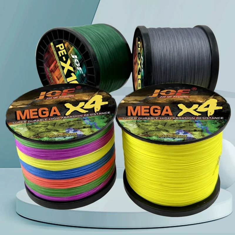 JOF X4/16 Strands PE Braided Fishing Line 0.11mm-0.8mm 10-200LB 100M Multifilament Wire for Ocean Rock/Beach Fshing Tackle Pesca