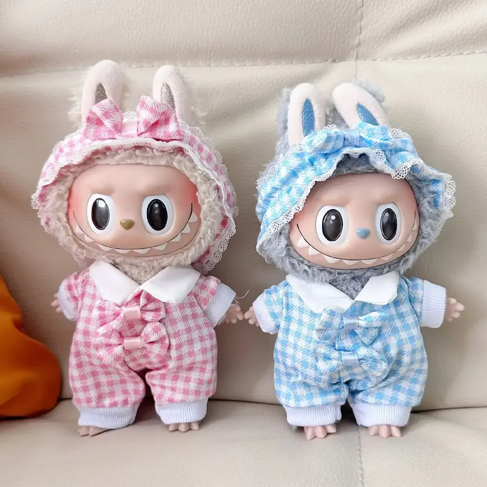 Nette Dekoration Kleine Tücher Für 17 cm Labubu Puppe Kleidung Mode Kleidung Hoodies Kleidung Farbe Spiel Hoodies Puppen Zubehör