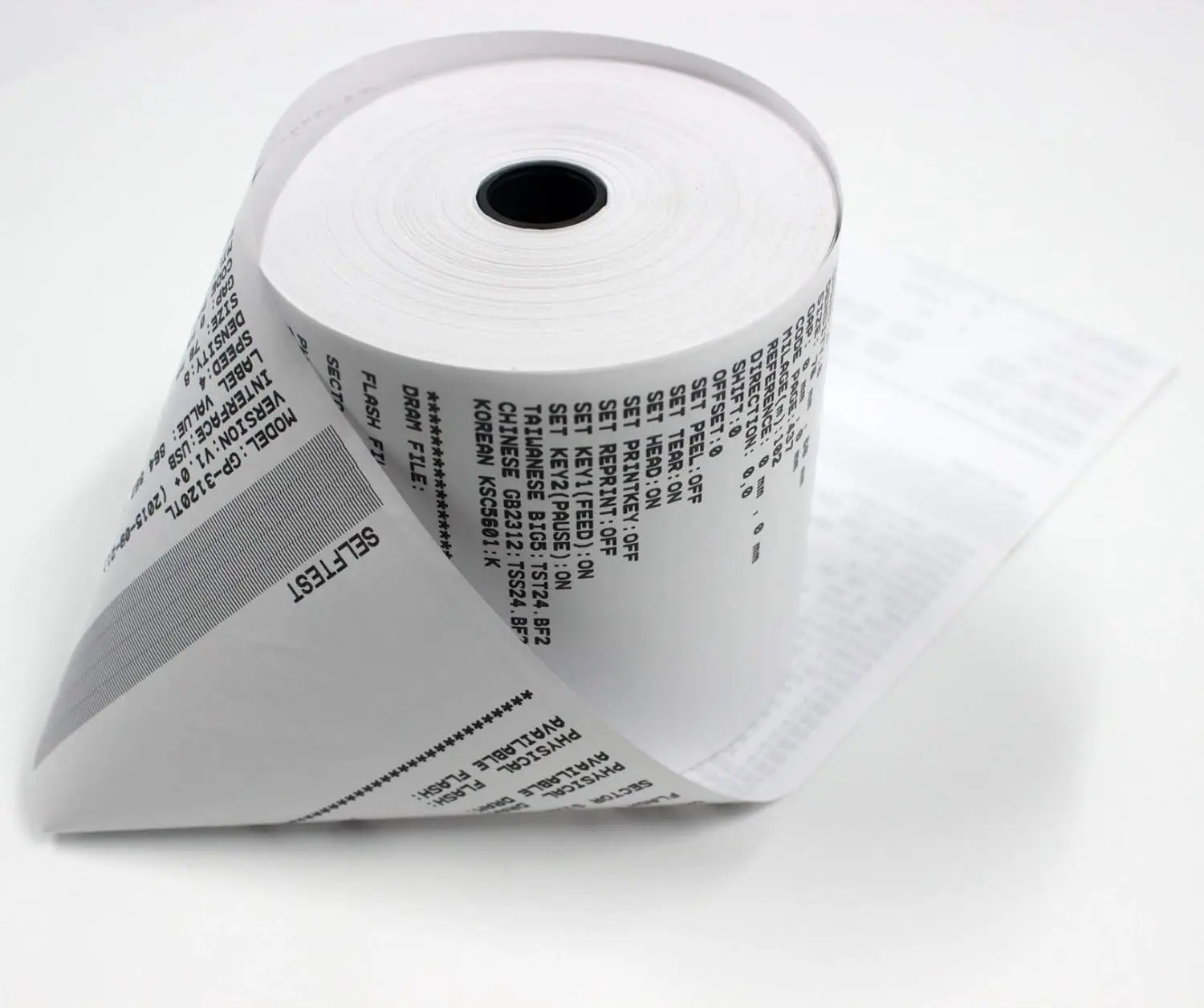 3 "x 34/38 '1-lagiges Bond-Küchendrucker-Papier Quittung papier (50 Rollen) 48g/m² Pos-Registrier kasse req Farbband erc30/oder Stern