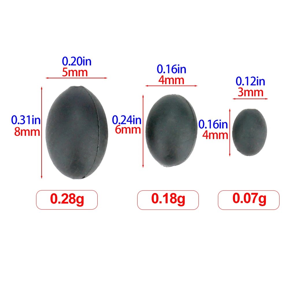 HIRISI Tungsten Oval Perlen-Karpfenangelgewicht 6mm Rostfreie Schnurgewichte für Euro-Karpfenangel-Rig-Zubehör – Detail 5