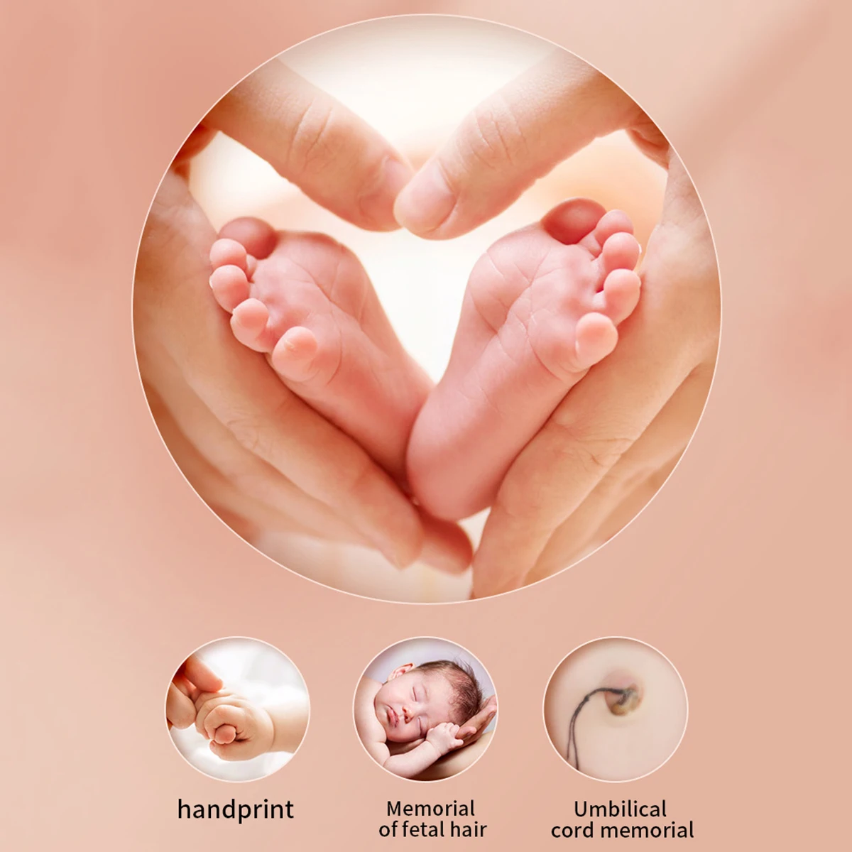 Baby hand and foot prints clay fetal hair souvenir diy baby hand footprints 100 days full moon birthday gift