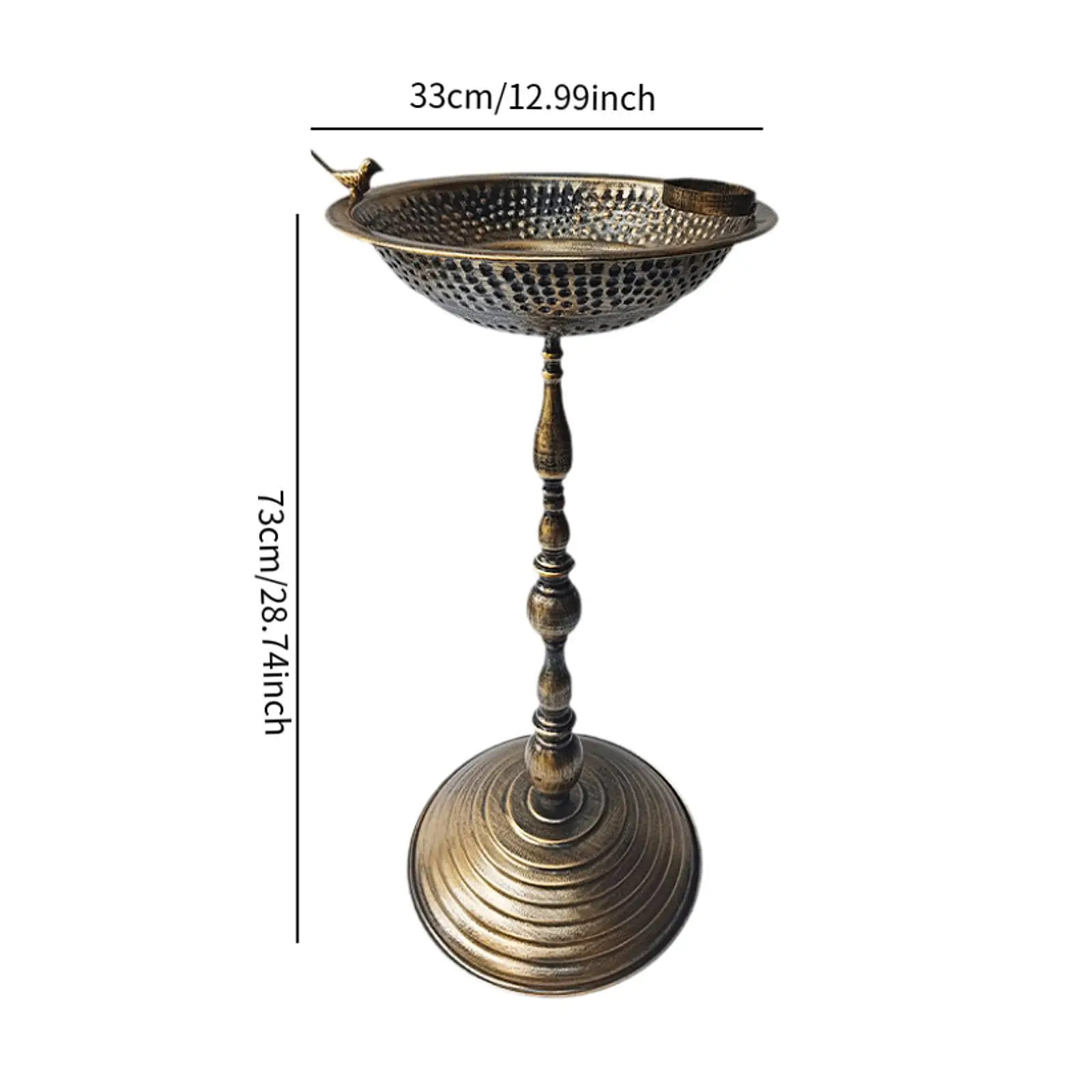 Garden Bird Bath Round Base Design Garden Decor Bird Feeder for Courtyard Bird Lovers Patio