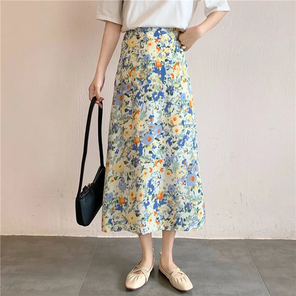 

Club Daily Home Vacation A line Pleated Skirt As Pictures Show Elastic Waistband Casual Style Drawstring Waist