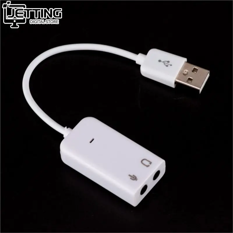 JETTING USB 2.0 Virtual 7.1 Channel External USB Audio Sound Card Adapter Sound Cards For Laptop PC Mac With Cable