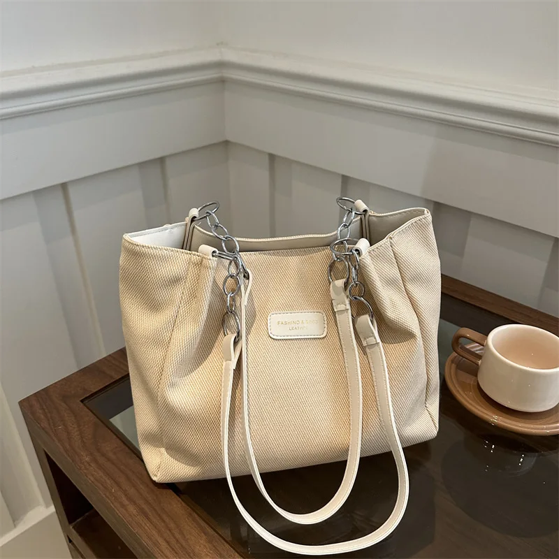 Large capacity fashion simple temperament handbag versatile ins shoulder underarm tote bag