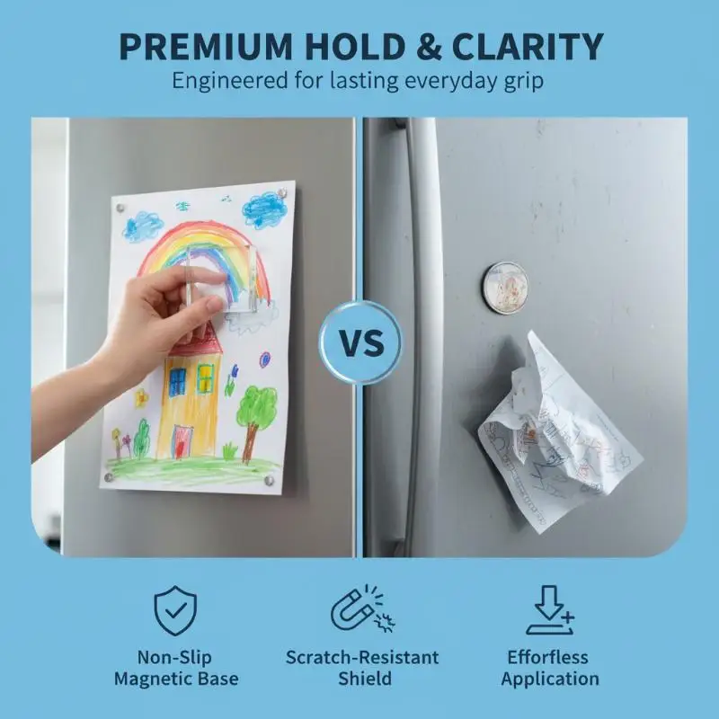 1/10PCS Clear Blank Acrylic Magnets, Smooth Surface With Strong Magnetic Back Ideal For Fridge Decoration & Handmade Projects
