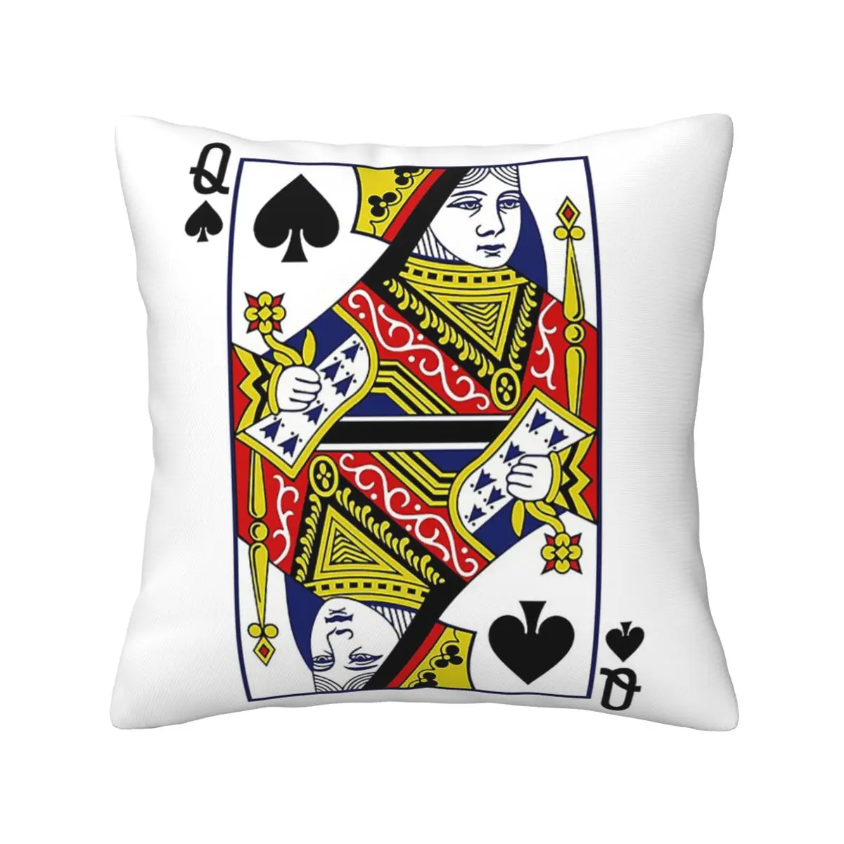 Queen Of Spades Playing Card Soft fabric Digital printing 20x20in decorative cushion sofa cushion Drop Shipping