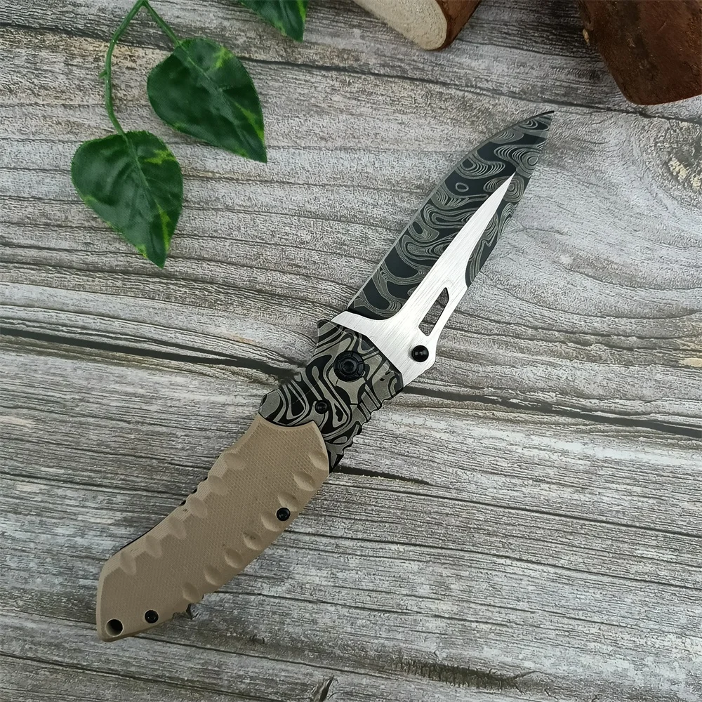 Outdoor Utility Pocket Knife Folding Knife 5Cr13Mov Blade G10 Handles Hunting Safety Tactical Knife Fruit Camping EDC Multitool