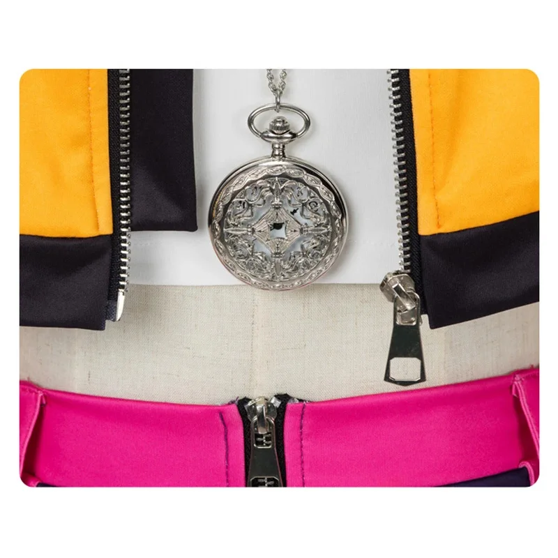 Q156KPop تأثيري حلي سترة معطف القمم السراويل قلادة مجموعة رومي شعر مستعار المرأة هالوين كرنفال حفلة لعب الأدوار الزي