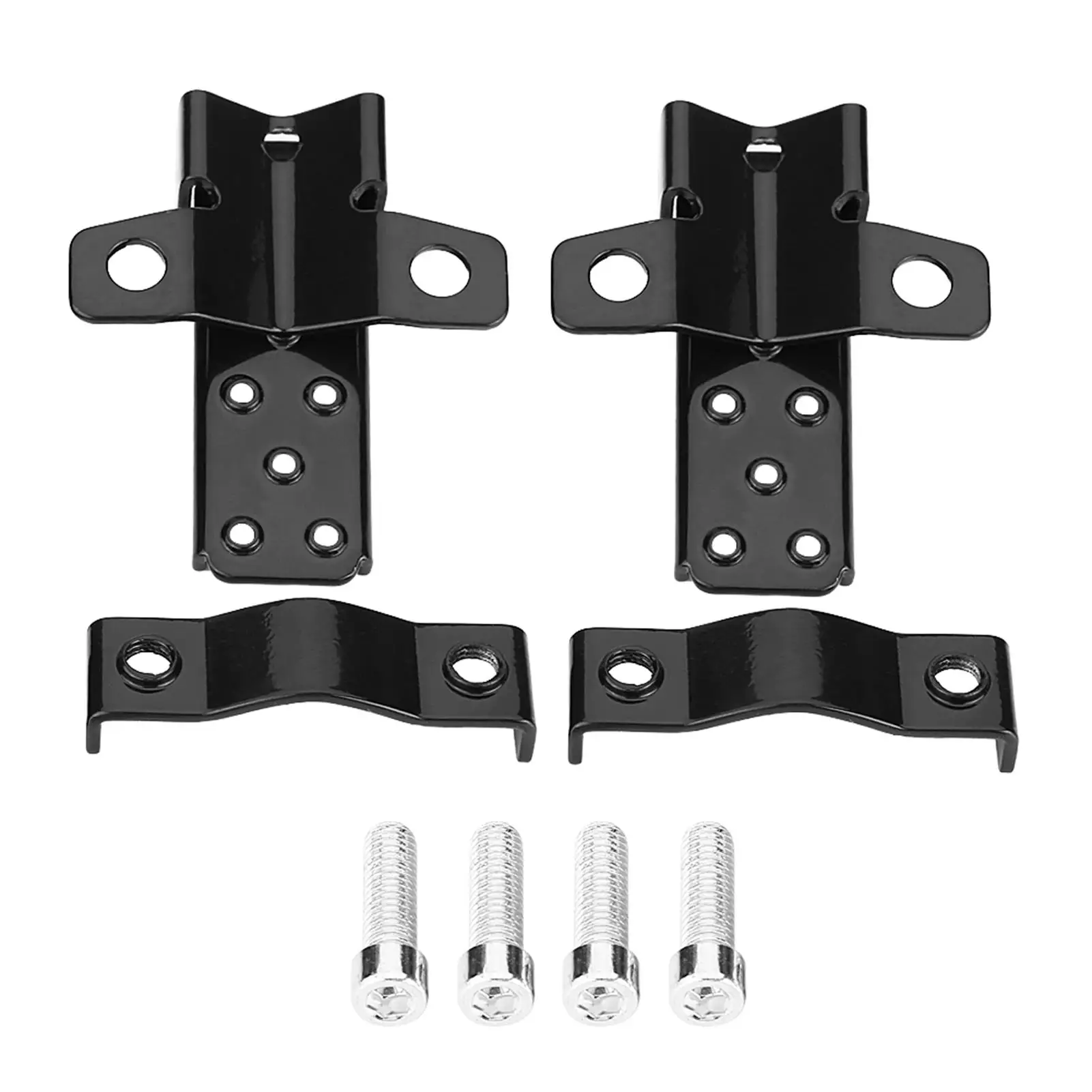 Black Retro Motorcycle Clamp-on Steel Axle Foldable Foot Step Pegs for Yamaha for Honda for Kawasaki