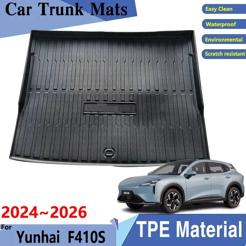 

Car Trunk Mat TPE Material for Baojun Yunhai F410S 2024 2025 2026 Auto Easy Clean Rear Cargo Tray Trunk Rear Pad Car Accessories