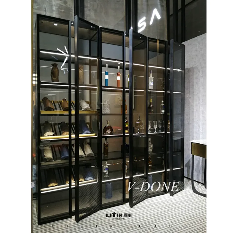 

Customize.Home Red Wine Glass Display Cabinets Elegant Wine Bar Showcases Living Room