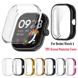 Funda protectora de pantalla de TPU para reloj inteligente Redmi Watch 4, accesorios de parachoques de silicona para Redmi Watch 3, marco Protector activo